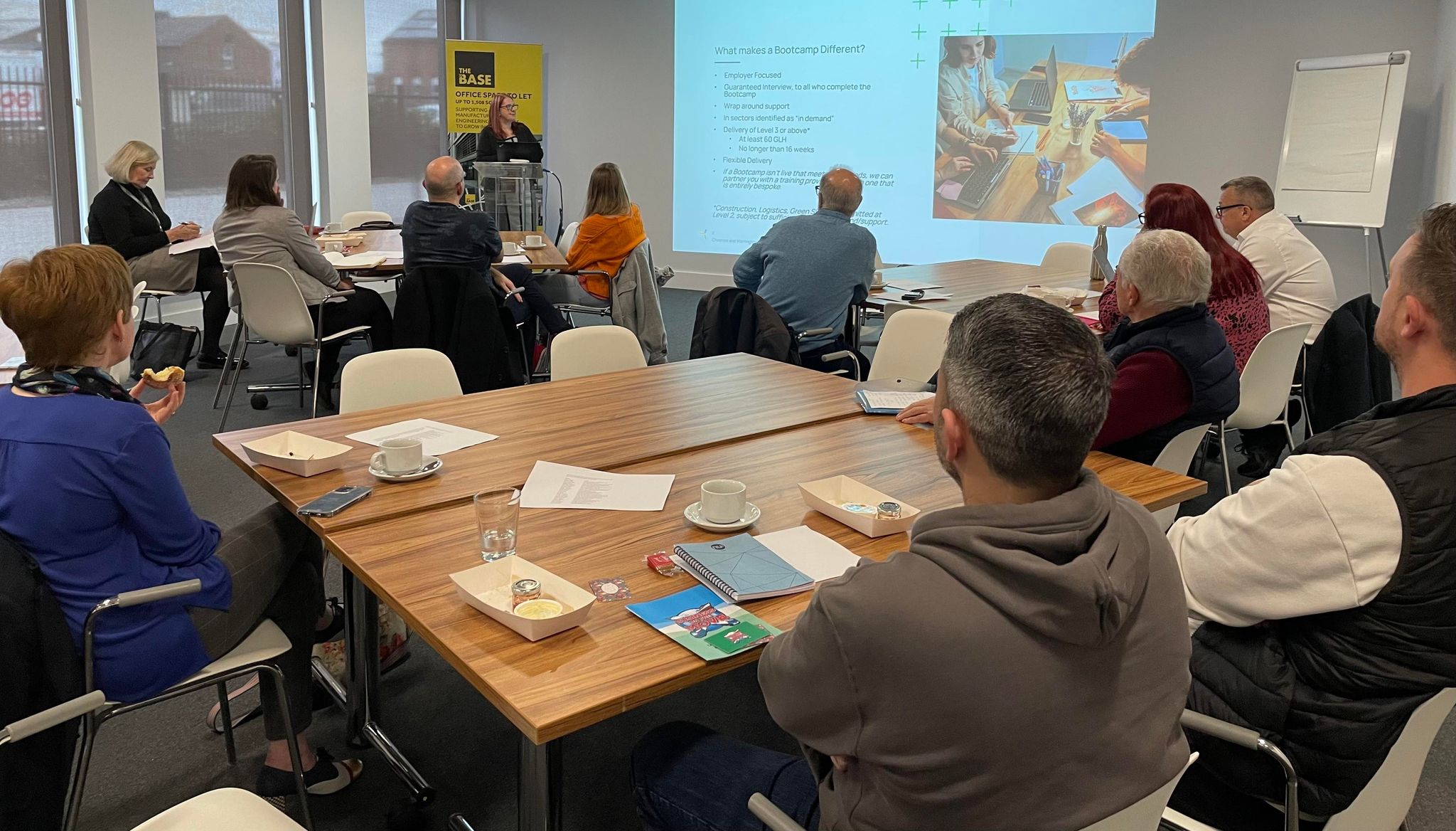 Members from Our Digital Consultancy Business In Warrington Networking Meeting Listening to a Presentation